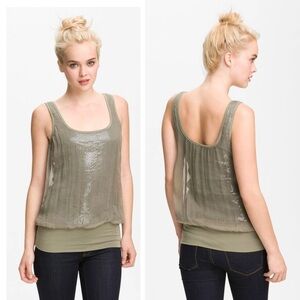 Bailey 44 ‘Double Double Toil & Trouble' Sequin Silk Top, Square Neck, XS